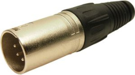 FC6160, Вилка; XLR; "папа"; PIN: 5; прямой; на провод; пайка; посеребренные, Cliff