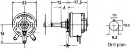 21/23G 63R, Rheostat 63 Ohm +- 10 % 12.5 W, Danotherm
