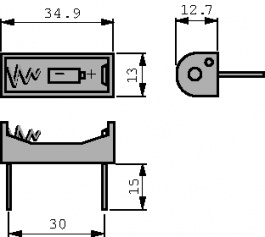 2470, Battery holder N / 12V, Keystone