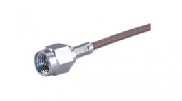 22652160, RF Connector, SMA, Brass, Plug, Straight, 50Ohm, Solder Terminal/Crimp Terminal, Huber+Suhner