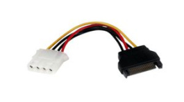 LP4SATAFM6IN, SATA to Molex Power Cable Adapter 152 mm Black, StarTech
