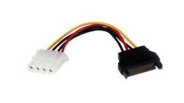LP4SATAFM6IN, SATA to Molex Power Cable Adapter 152 mm Black, StarTech.com