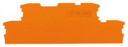2002-2992, 4-проводная двухрядная концевая пластина;оранжевый, Wago
