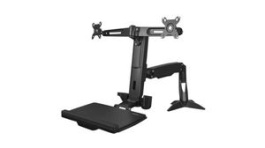 ARMSTSCP2, Desk Mount Dual Monitor Arm with Keyboard Tray, 75x75/100x100, 8kg, StarTech.com