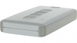 13124.30, Remote Control Case 4 Pushbutton 71.5x39.5x11mm Light Grey / White Plastic, Teko