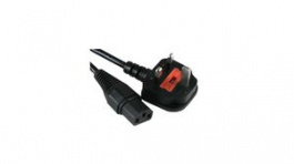 CS-CAB-UK-MLEAD, Power Cord, UK Type G (BS1363) Plug - IEC 60320 C13, 2m, Zebra