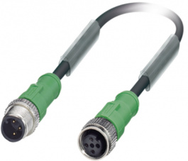 SAC-3P-M12MS/3,0-PUR/M12FS, Sensor cable M12 Plug M12 Socket 3 m, Phoenix Contact