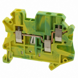 3044539, UT 2,5-TWIN PE terminal block green-yellow 0.14...2.5 mm2, Phoenix Contact