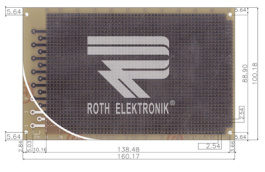 RE526-LF, Laboratory card FR4 epoxy heat tin-plated, Roth Elektronik