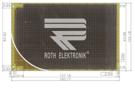 RE527-LF, Laboratory card FR4 epoxy heat tin-plated, Roth Elektronik