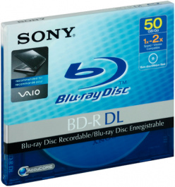 BNR50AV, Blu-ray BD-R DL 50 GB Single jewel case, Sony