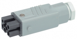 STAK 3 N SCHWARZ/BLACK, Cable box, 3p+E black, Hirschmann