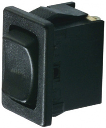 1808.6302, ROCKER; SP3T; Положения:3; (ON)-OFF-(ON); 6A/250ВAC; черный; IP40, Marquardt