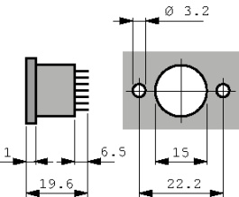 MAB 8 SN, Appliance socket 8P, Hirschmann