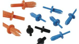 HTWD-R6-PA6-BK, Wiring Duct Rivet PA6 16 mm Black, HellermannTyton