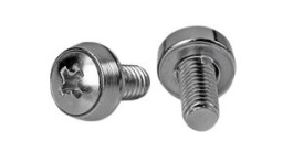 CABSCREWSM62, Mounting Screws, Pack of 100 Pieces, M6, 12mm, Nickel-Plated Steel, StarTech