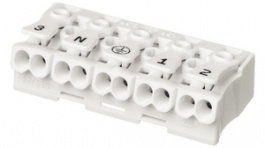 LK 980-01/ 5 SK B, Screwless terminal block 5p, 0.5...2.5 mm2 White, Adels Contact