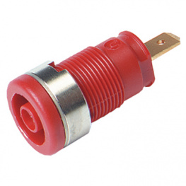 SEB 2610 F4,8 RED, Safety socket diam. 4 mm Red CAT III, SKS Kontakttechnik