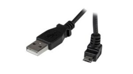 USBAUB2MU, Charging Cable Up Angle USB-A Plug - USB Micro-B Plug 2m USB 2.0 Black, StarTech.com