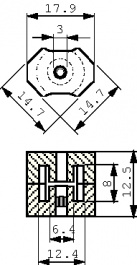 B65807-N160-G48 [2 шт], RM6 core set N48 PU=2 ST, TDK-Epcos