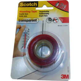 7100134794, Mounting Tape Transparent 19 mm x 1.5 m, 3M