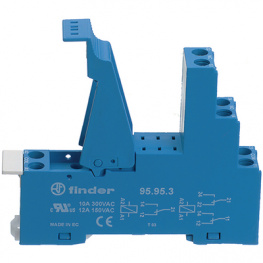 95.85.3SPA, Панелька; PIN:8; 10А; 250ВAC; Монтаж: DIN; Выводы: винтовые клеммы, FINDER