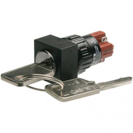 51-155.025D2F, Key switch 24 x 24 mm Latching function 1 NO+1 NC, EAO