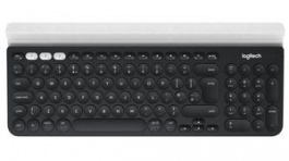 920-008041, Keyboard with Integrated Stand, K780, UK English, QWERTY, USB, Wireless/Bluetooth, Logitech