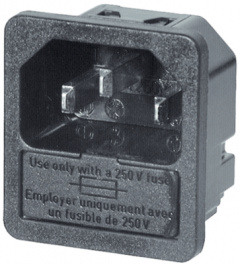 6200.4225, Разъем: питания AC; гнездо; "папа"; 10А; 250ВAC; IEC 60320, Schurter