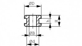 HV 1201 [100 шт], Cable Grommet Black diam. 4 mm, HellermannTyton