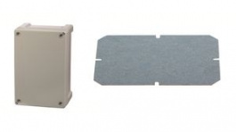 TA 201610 + MP 2016, Plastic Enclosure + Mounting Plate Bundle 163x201x98mm Grey ABS IP65, Fibox