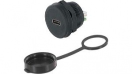 1310-1041-01, IP64/67 M22 Panel Couple USB-C 3.1, Encitech Connectors