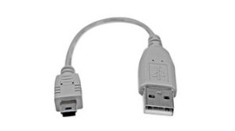 USB2HABM6IN, USB Cable USB-A Plug - USB Mini-B 152mm USB 2.0 Black, StarTech.com
