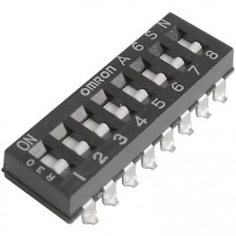 A6SN6101, Переключатель: DIP-SWITCH; Кол-во секций:6; ON-OFF; 0,025A/24ВDC, Omron