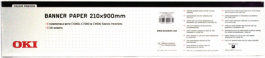 9004651, Banner paper 210x900 mm, 160 g/m2, Banner, Oki