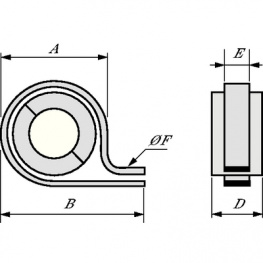 TRCN-28-16-13, Split ferrite&nbsp;&nbsp;diam. ‹=&nbsp;&nbsp;16 mm 105 Ohm @ 100 MHz, Kitagawa
