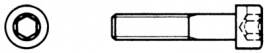 91206303, Screw with M-thread, hex M6 30 mm, BOSSARD
