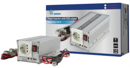 HQ-INV300WU-12, Inverter + USB port 12V -> 230V 300W ...12 VDC, 300 W, Schuk, HQ