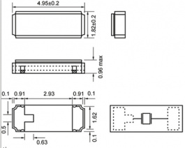 KX-327XS 6 CRYSTAL 32,768, Quartz SMD 32.768 kHz, GEYER
