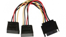 CCGP73190VA015, Internal Power Cable SATA 15-Pin Male - 2x SATA 15-Pin Female 150mm Multicolour, Nedis (HQ)