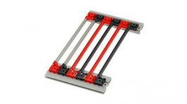 24568-332, Guide Rail with Coding, Red / Silver, 340mm, Pack of 10 pieces, Schroff