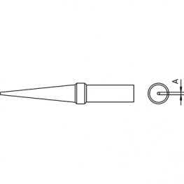 ET-O, Soldering tip Oblong, conical 0.8 mm, Weller