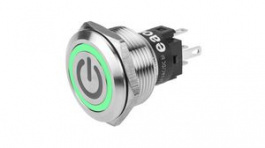 82-6151.2134.B002, Vandal Resistant Pushbutton Switch, Green, 3 A, 240 V, 1CO, IP65/IP67/IK10, EAO