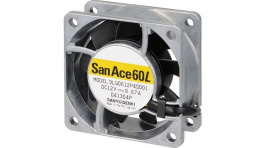 9LG0612P4H001, Axial Fan, 60 x 60 x 25 mm, 12 VDC, Long Life, PWM, Aluminium, Sanyo Denki