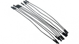 RND 255-00010, Jumper Wire, Female to Female, Pack of 10 pieces, 150 mm, Black, RND Components