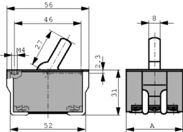 0331.0103, Toggle Switch, On-Off, Screw Connection, Marquardt