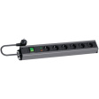 300.002 Outlet Strip TRADESMAN'S 12x DE Type F (CEE 7/3) Socket - DE Type F (CEE 7/7) Plug Black / Silver 2m