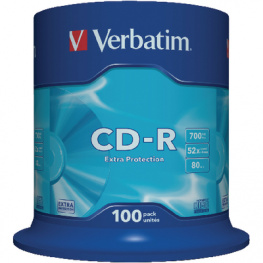 43411, CD-R 700 MB Spindle for 100, Verbatim