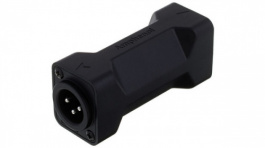 AC3M3MDW, XLR, Adapter 3 AC Black, Amphenol