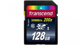 TS128GSDXC10, Memory Card, SDXC, 128GB, 30MB/s, Transcend
